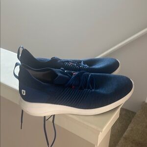 FootJoy Blue and White Golf Shoes with Breathable Knit Upper size 13